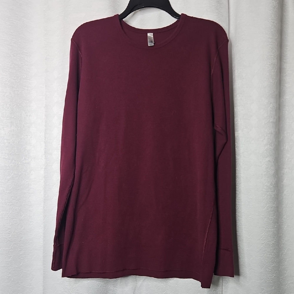 Next Level Apparel  Burgundy Long Sleeve Tee